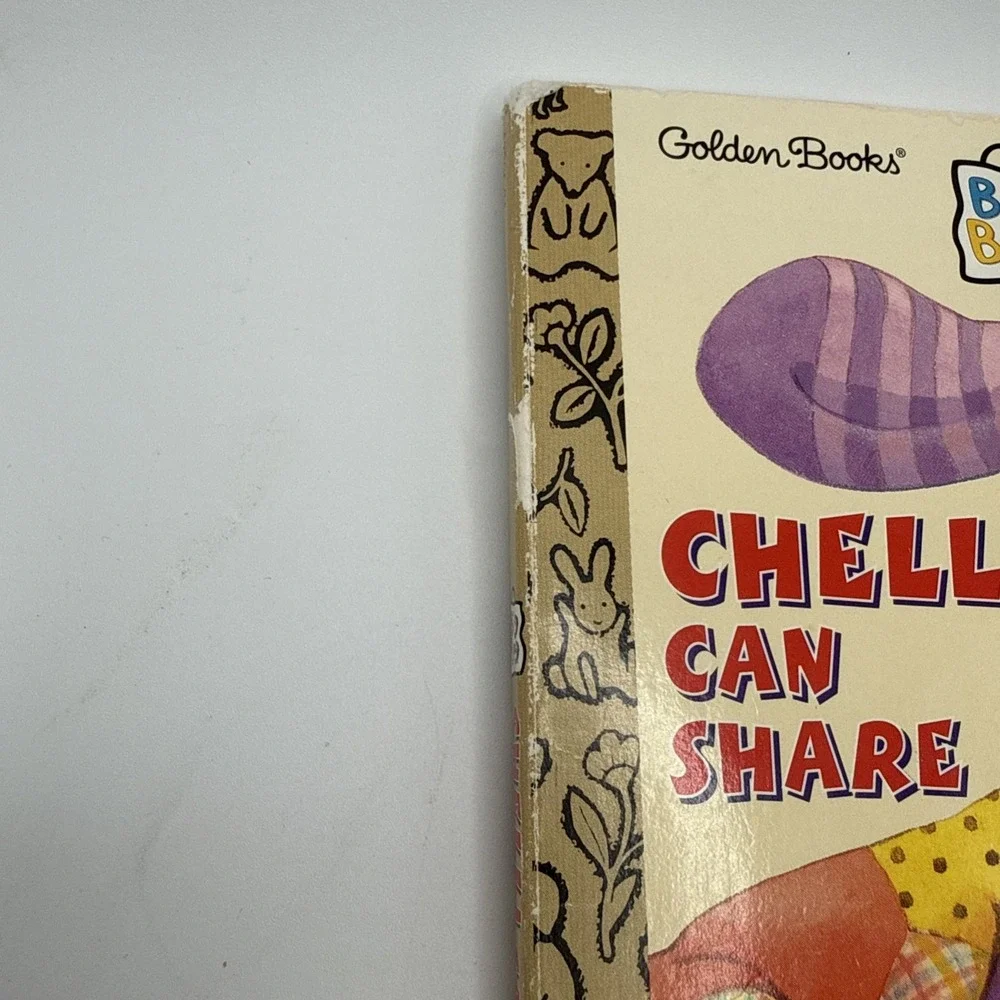 Vtg Chelli Can Share Sesame Street Golden Book Cartoon Network 1997 Rare